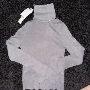 Zara Gray Turtleneck Sweater